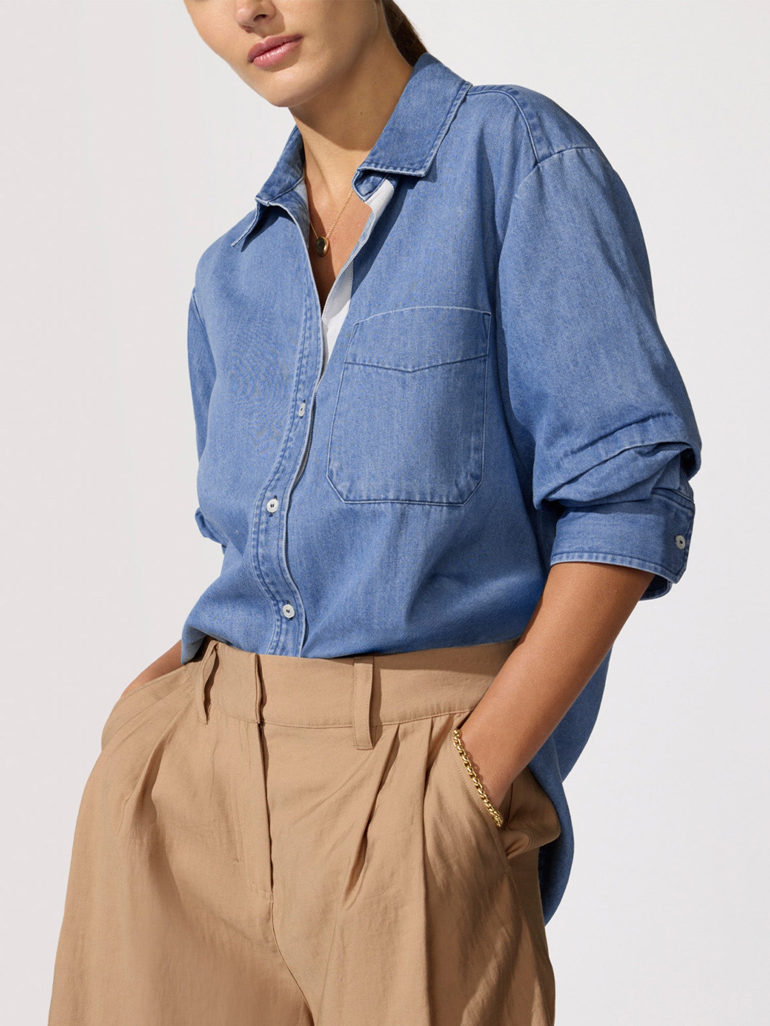 Women's Pia Denim Shirt in Atlantic Wash | Brochu Walker