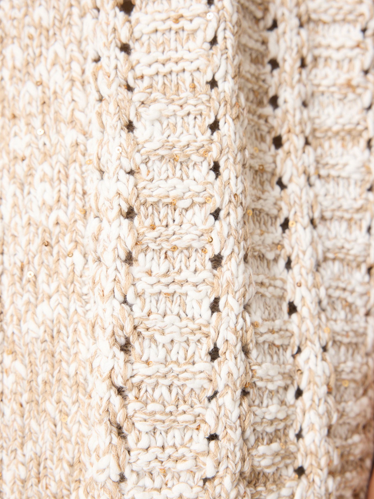 Malia short sleeves zip up beige hoodie sweater close up