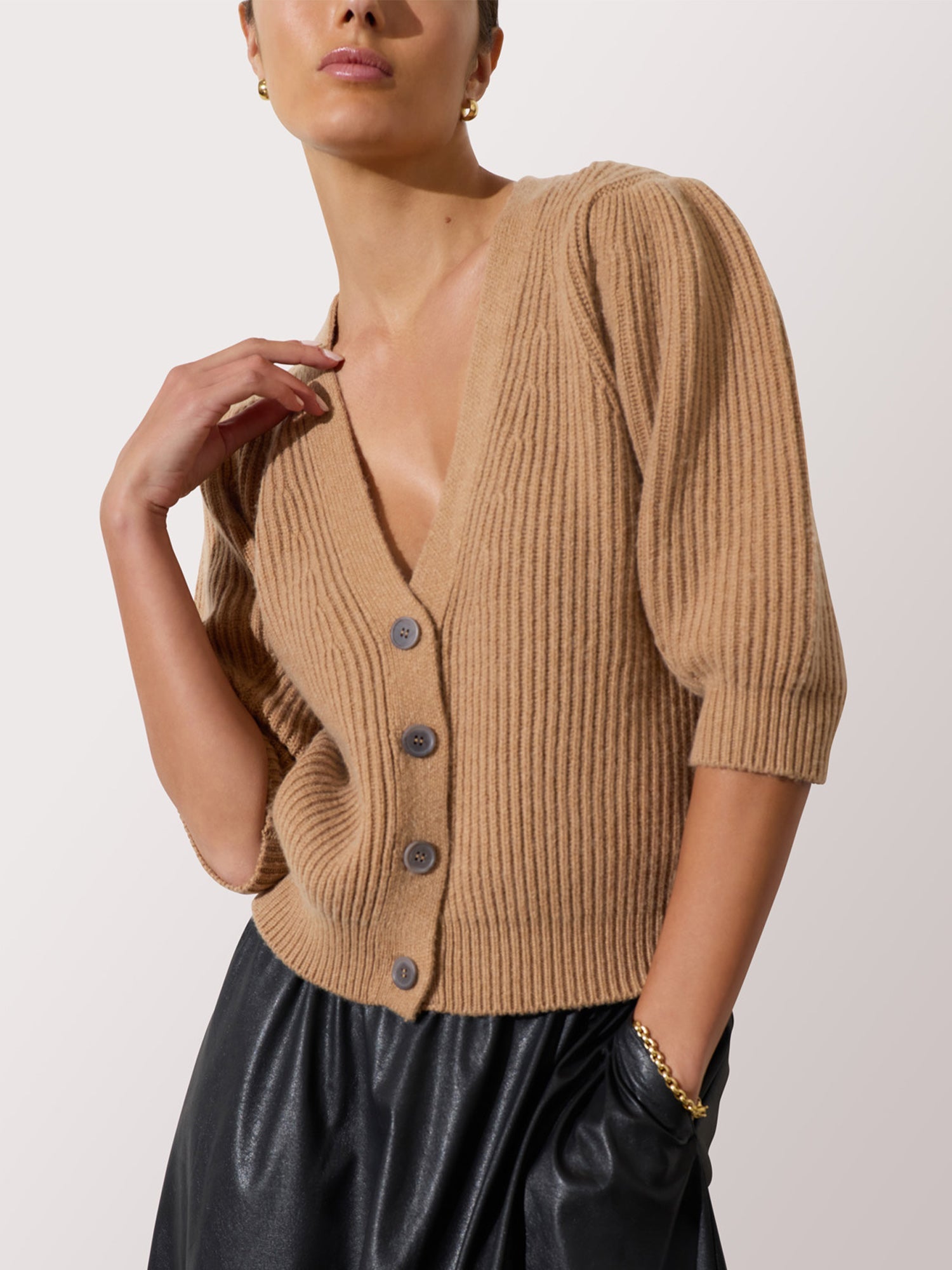 Luxury Brown Cardigan Cashmere | Brochu Walker