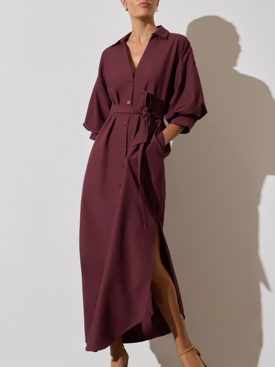 maxi popover dress Women's Kate Maxi Dress in Barolo | Brochu Walker XS maxi popover dress Women's Kate Maxi Dress in Barolo | Brochu Walker XS