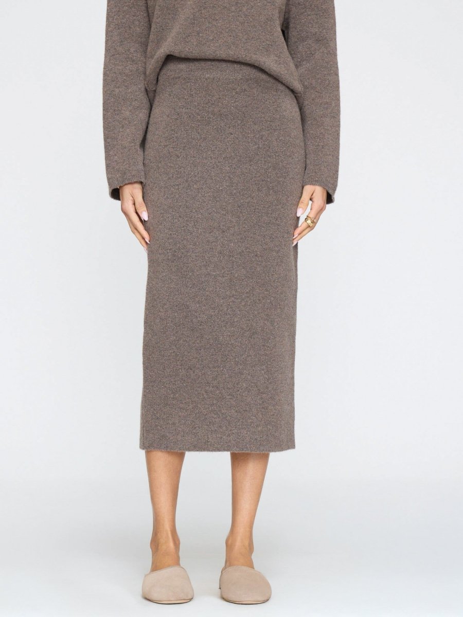 Women's Tia Skirt in Otter Mélange | Brochu Walker