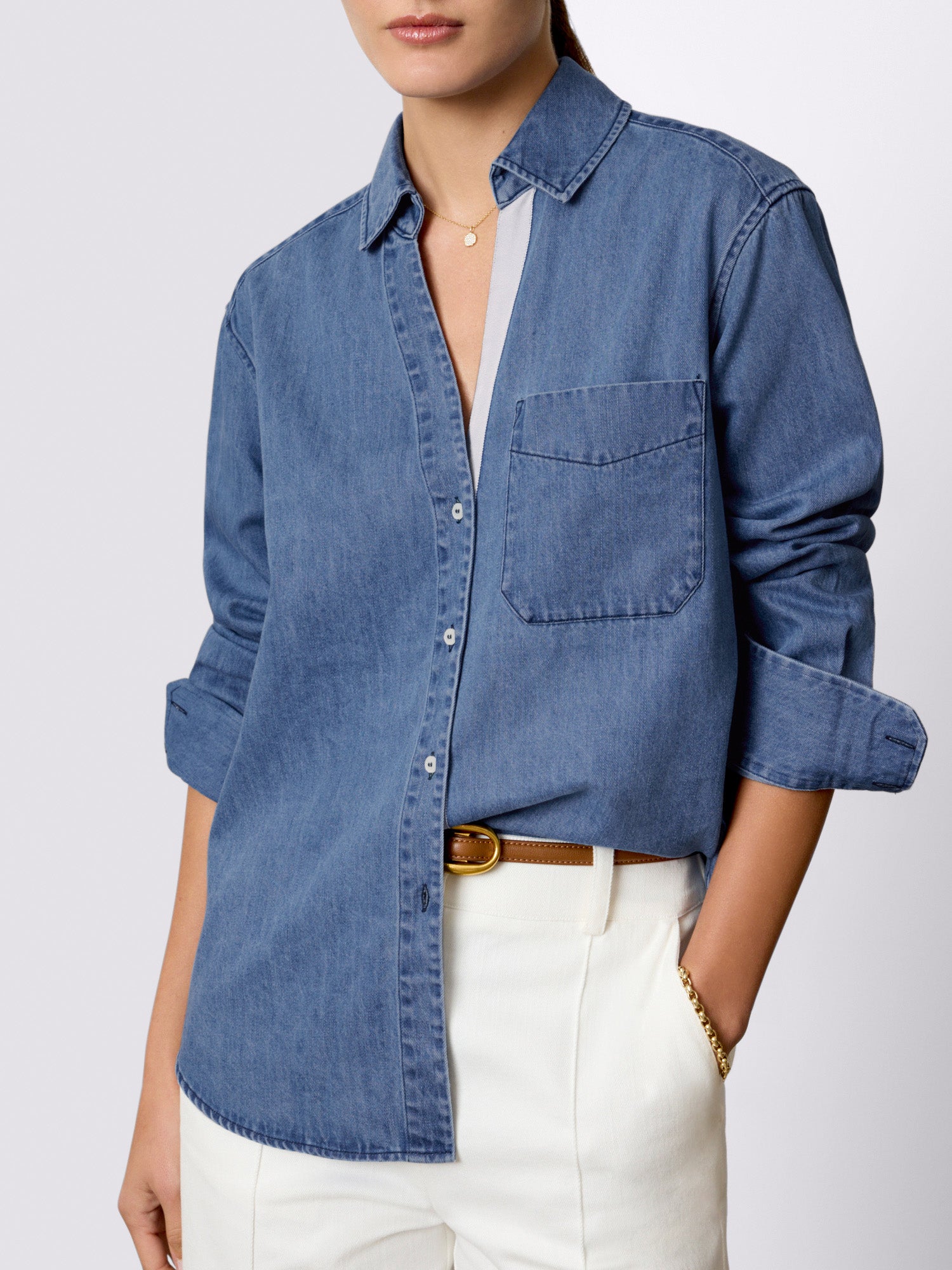 The Everyday Denim Shirt in Atlantic Wash | XS