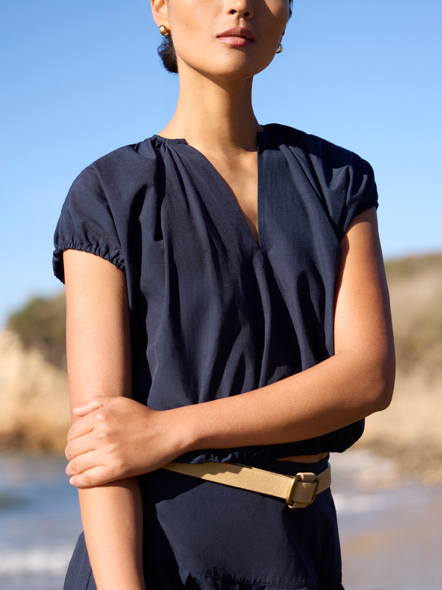 Designer Luxury Navy Louie Top | Brochu Walker