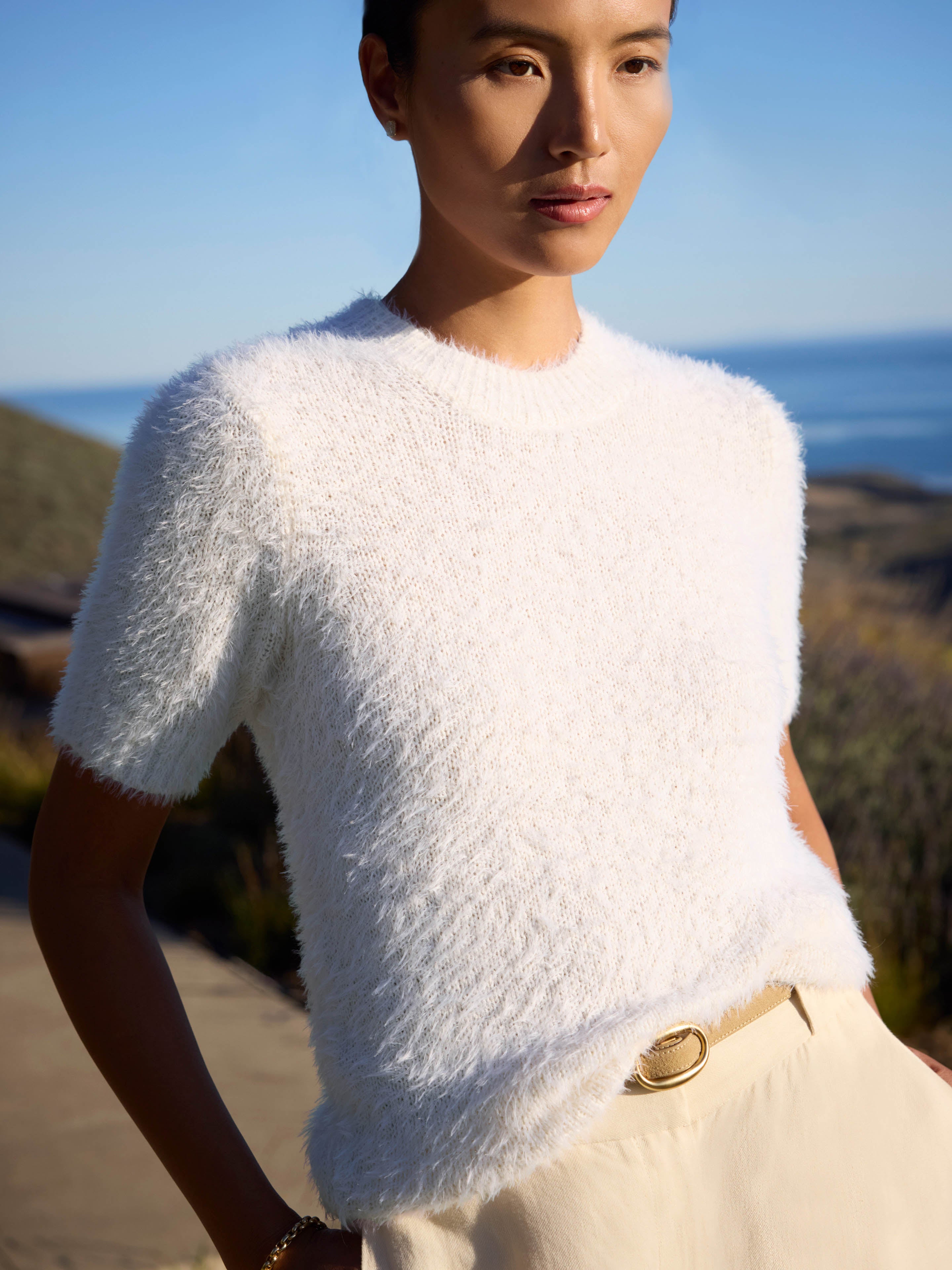 Designer Luxury Ivory Top | Brochu Walker display picture 1