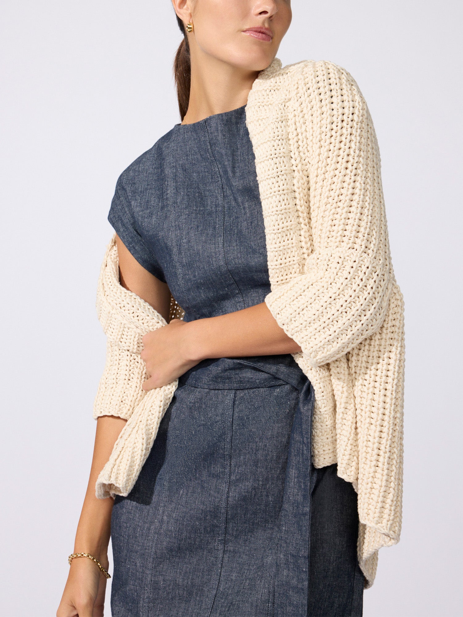 Women's Fida Handknit Shrug in Almond | Brochu Walker M