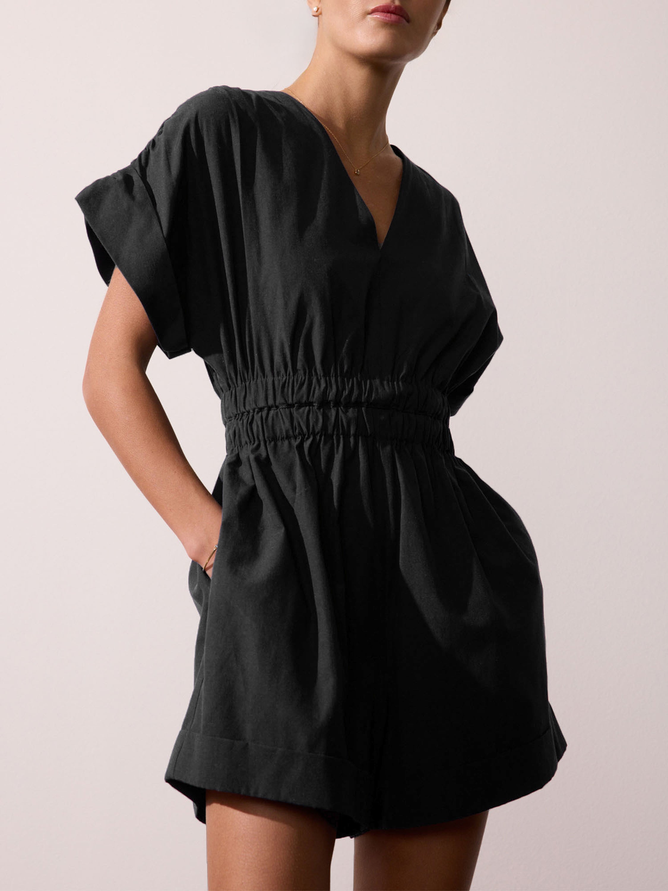 Women's Alessia Romper in Washed Black | Brochu Walker XS