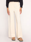 Areo linen blend wide leg beige pant front view