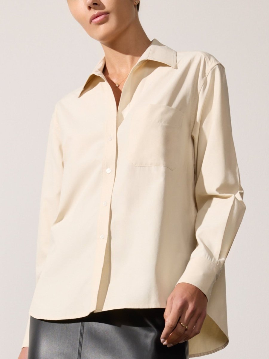 beige dress shirt womens Zeagoo Women's Dress Shirt 3 4 Sleeve Button Down Shirt Professional Blouses Beige at Amazon Women's Clothing store