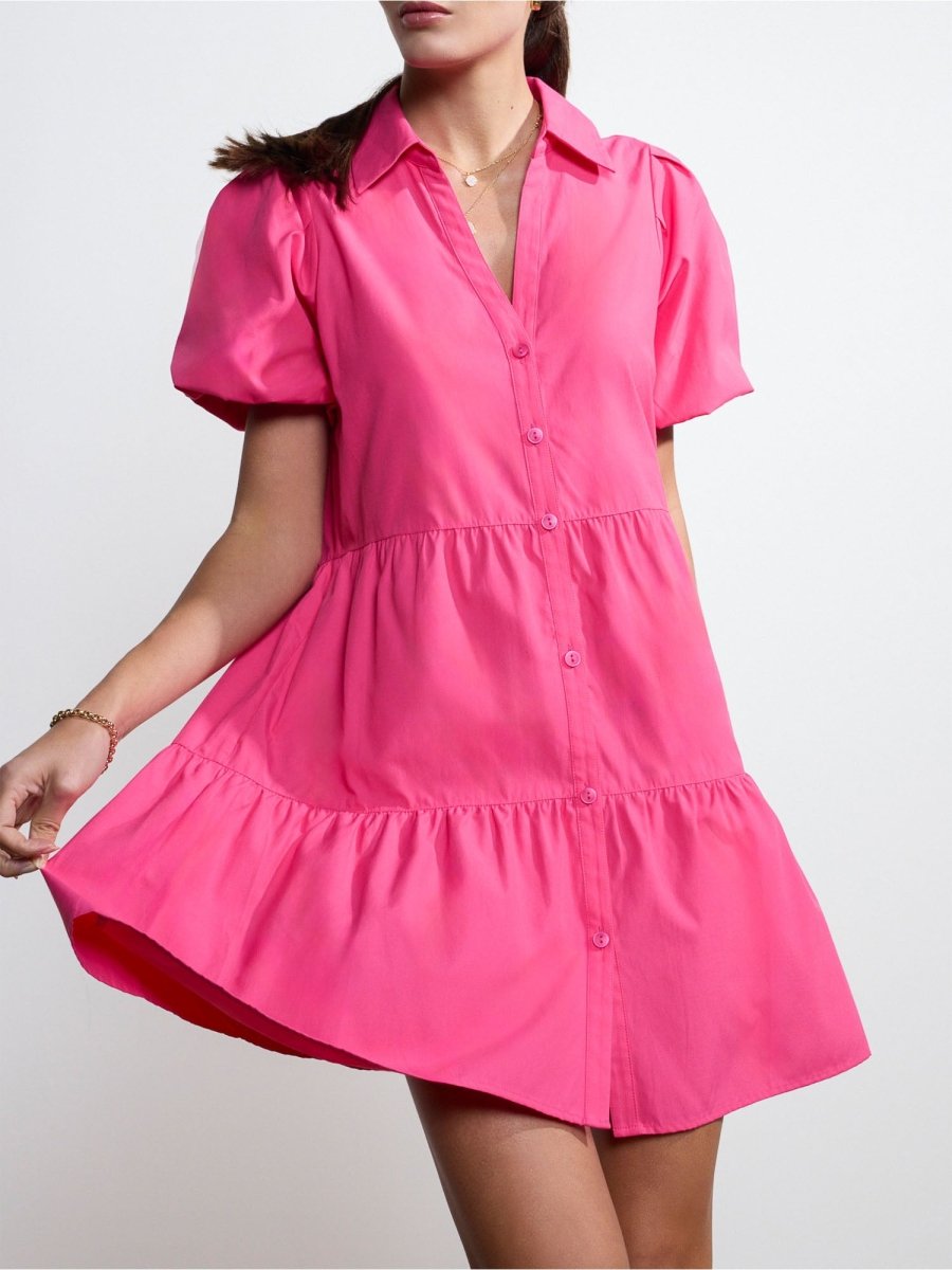 Brochu Walker - Havana Mini Dress in Hot Pink S Brochu Walker - Havana Mini Dress in Hot Pink S
