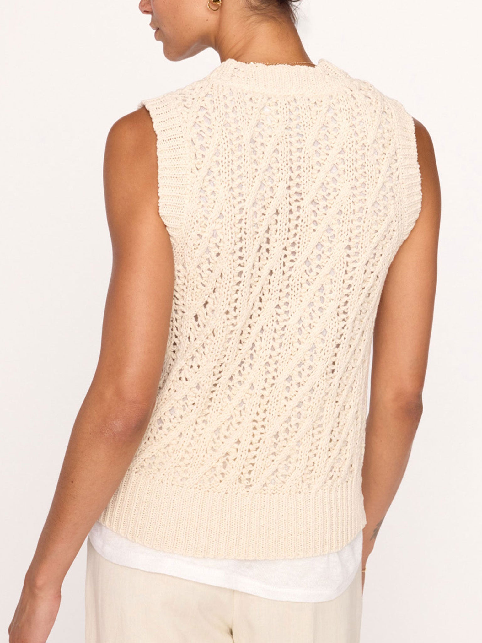 Otto layered beige tank back view