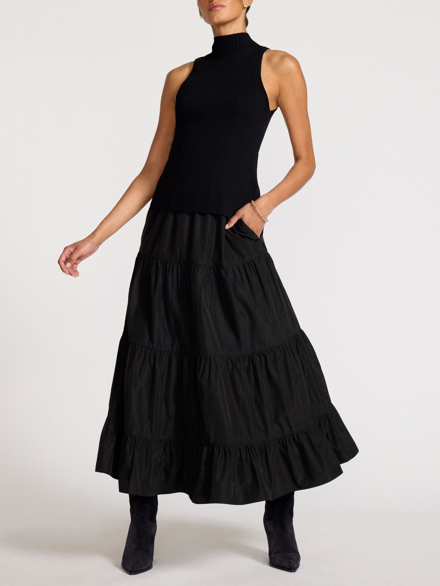 Women's Rayne Dress in Black Onyx with Black | Brochu Walker