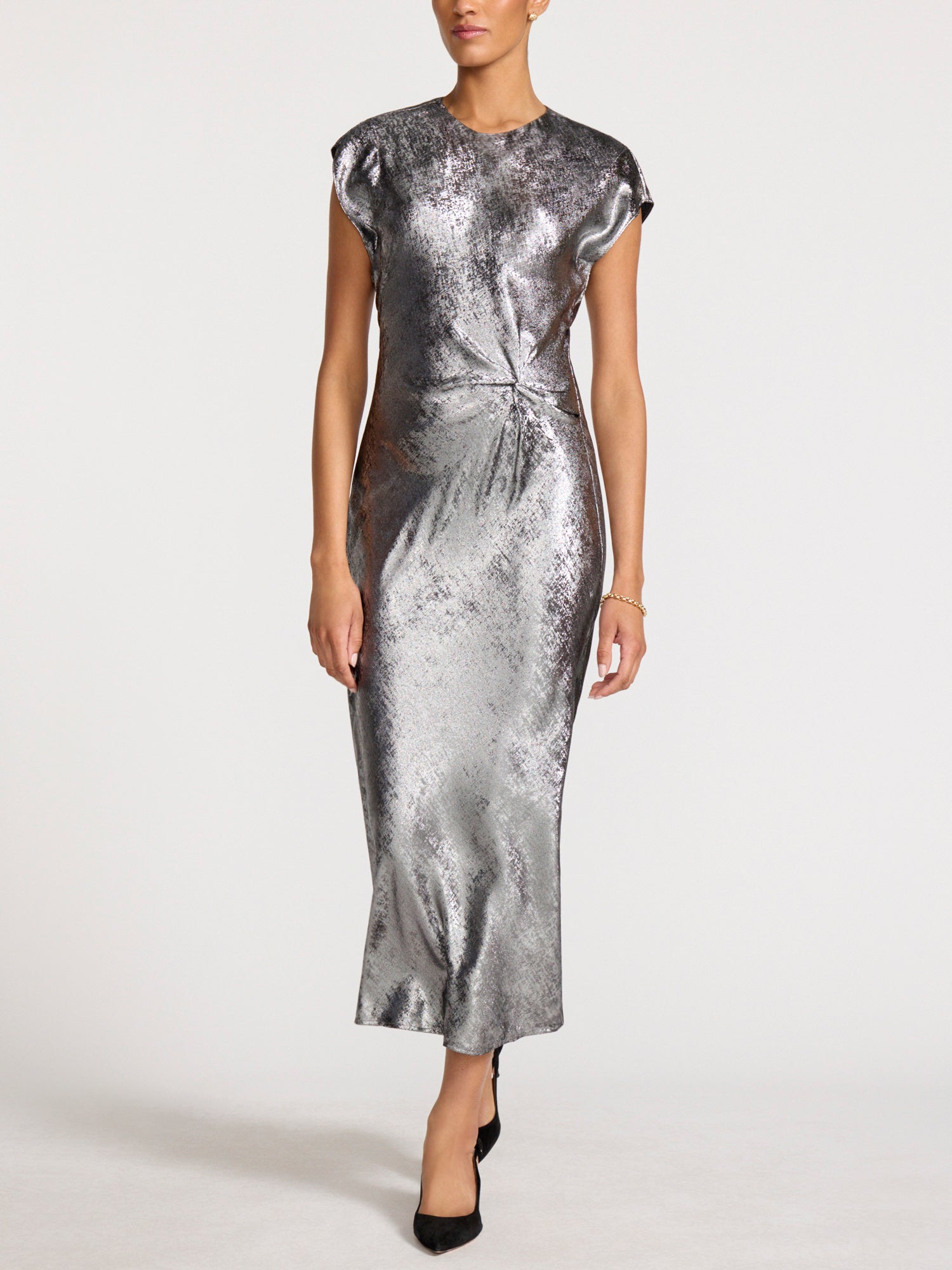 The Silas Dress in Obsidian Metallic | XS | Brochu Walker The Silas Dress in Obsidian Metallic | XS | Brochu Walker