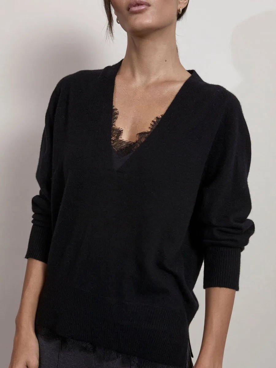 Women's Lace Looker Pullover in Black Onyx | Brochu Walker