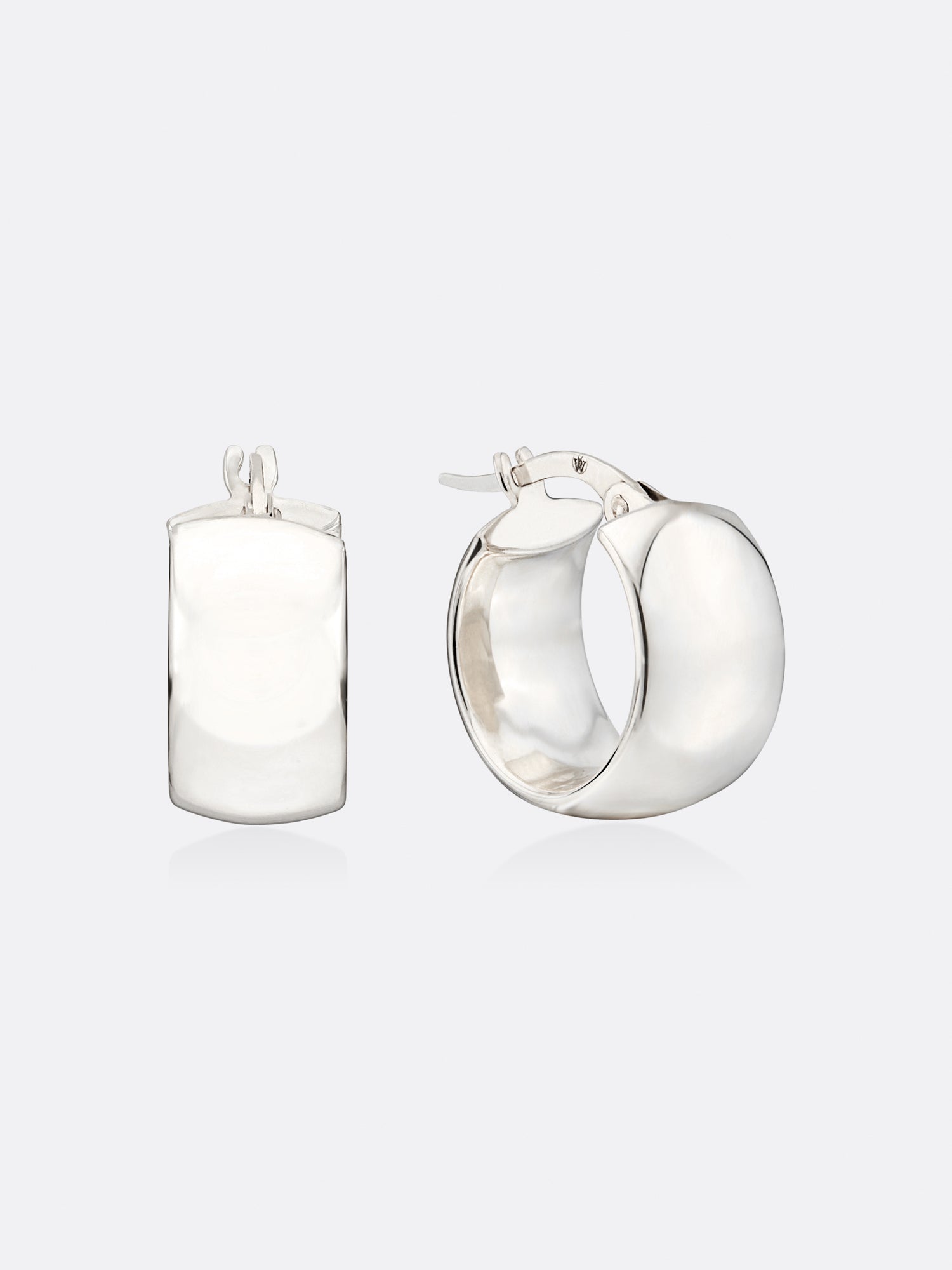 Women\'s Fine Jewelry Icons White Gold Mini Hoop Earrings
