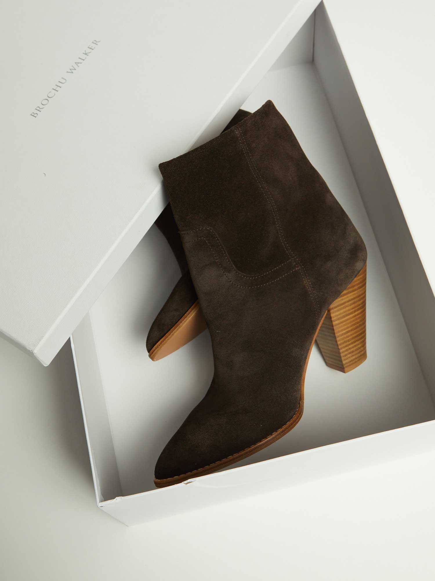 Marfa brown suede boot top view