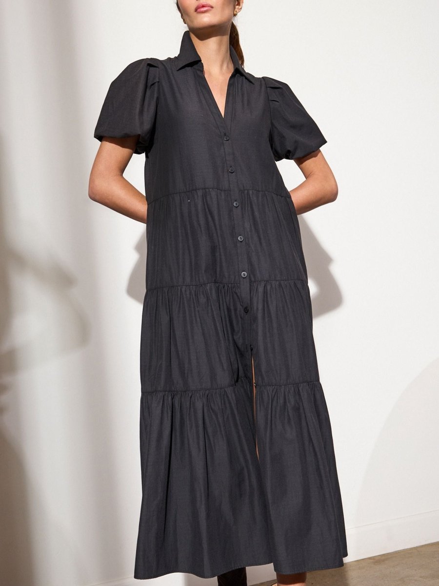 Brochu Walker The Havana Dress - Washed Black M Brochu Walker The Havana Dress - Washed Black M