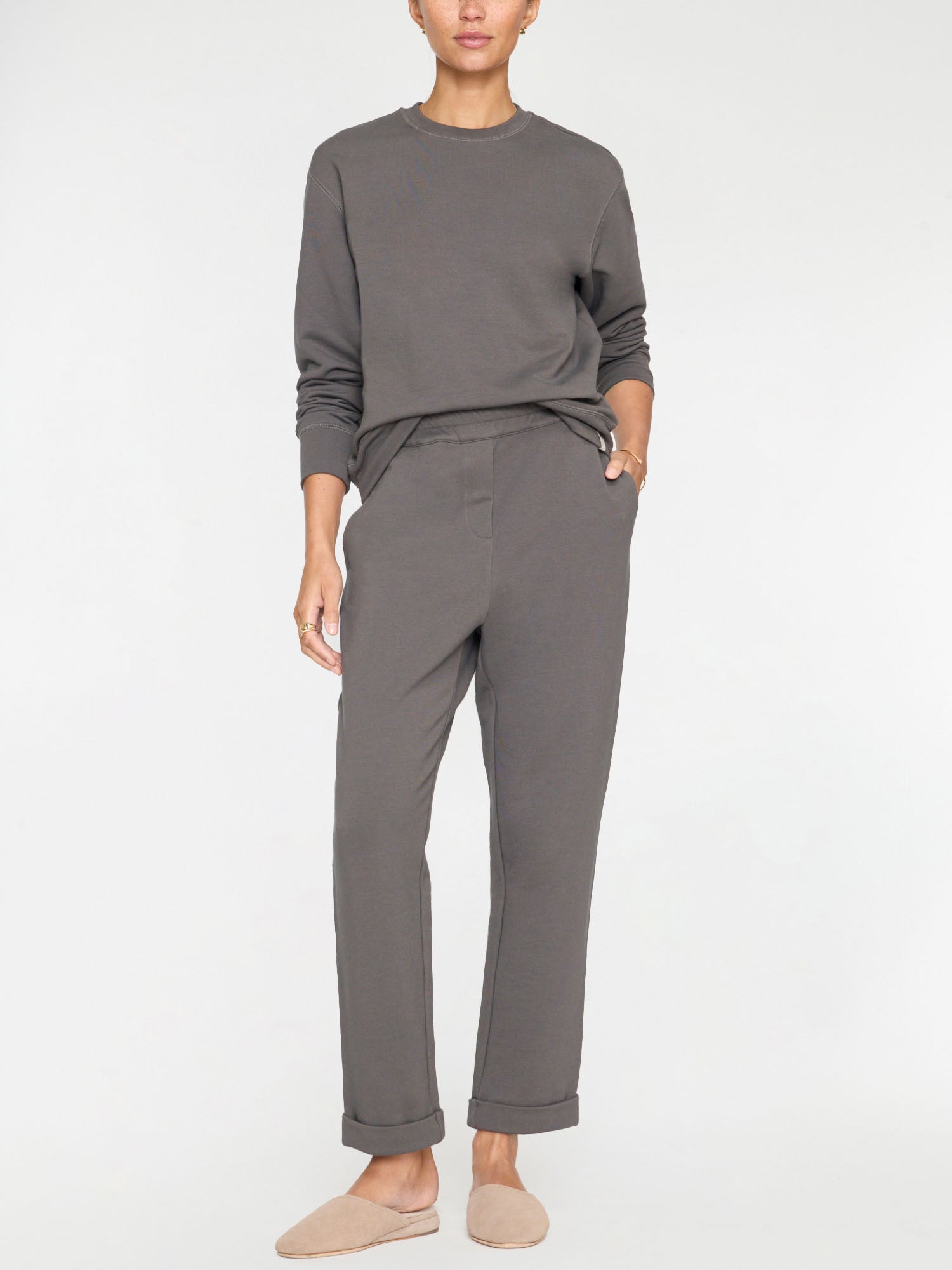 Women's Penn Terry Pant in Hunter | Brochu Walker