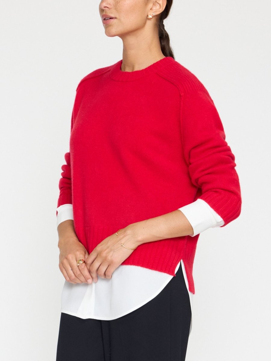 トップス Anderson & Co EVEREST Crew Neck Red Women's Parson Crew Looker in Aura Red | Brochu Walker