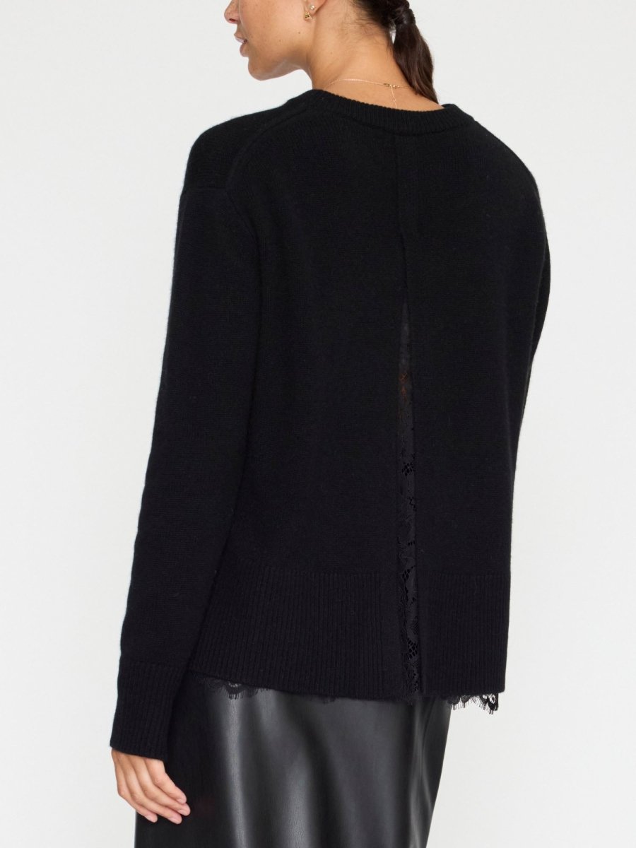 Black Lace Layered Sweater | Brochu Walker