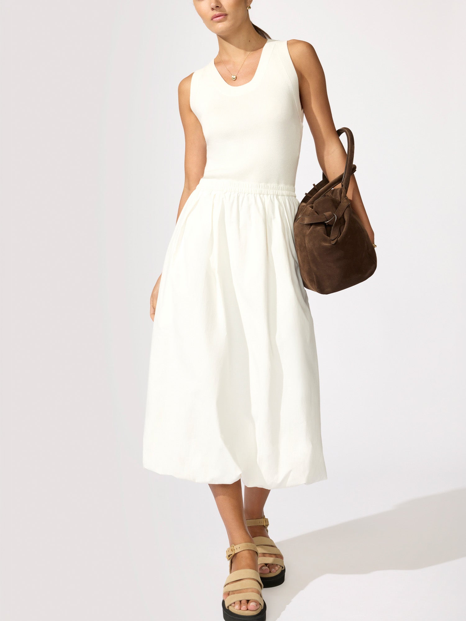 Women's Marisol Dress in Ivory | Brochu Walker XS Women's Marisol Dress in Ivory | Brochu Walker XS