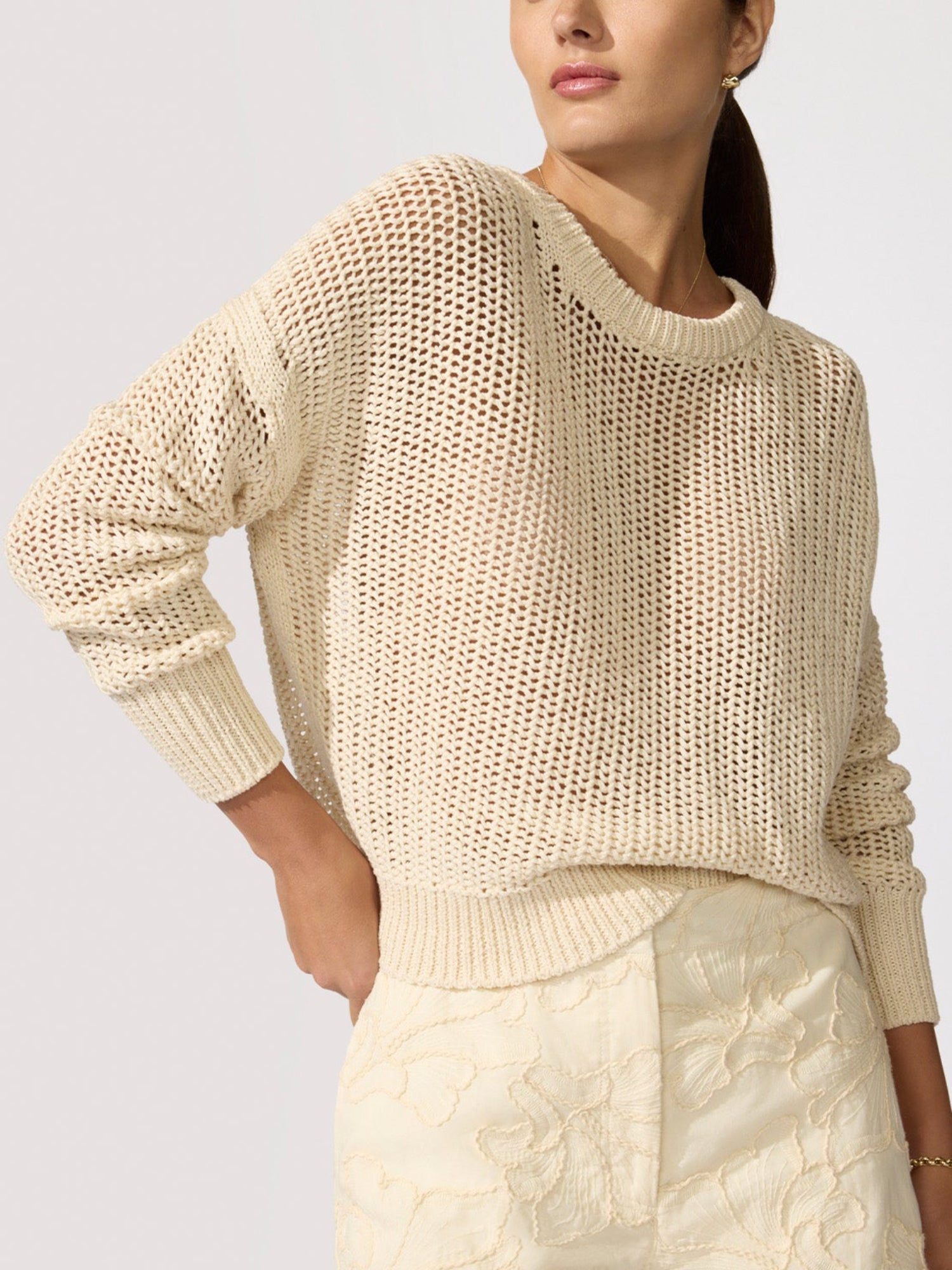 The Everyday Pointelle Bright Crew