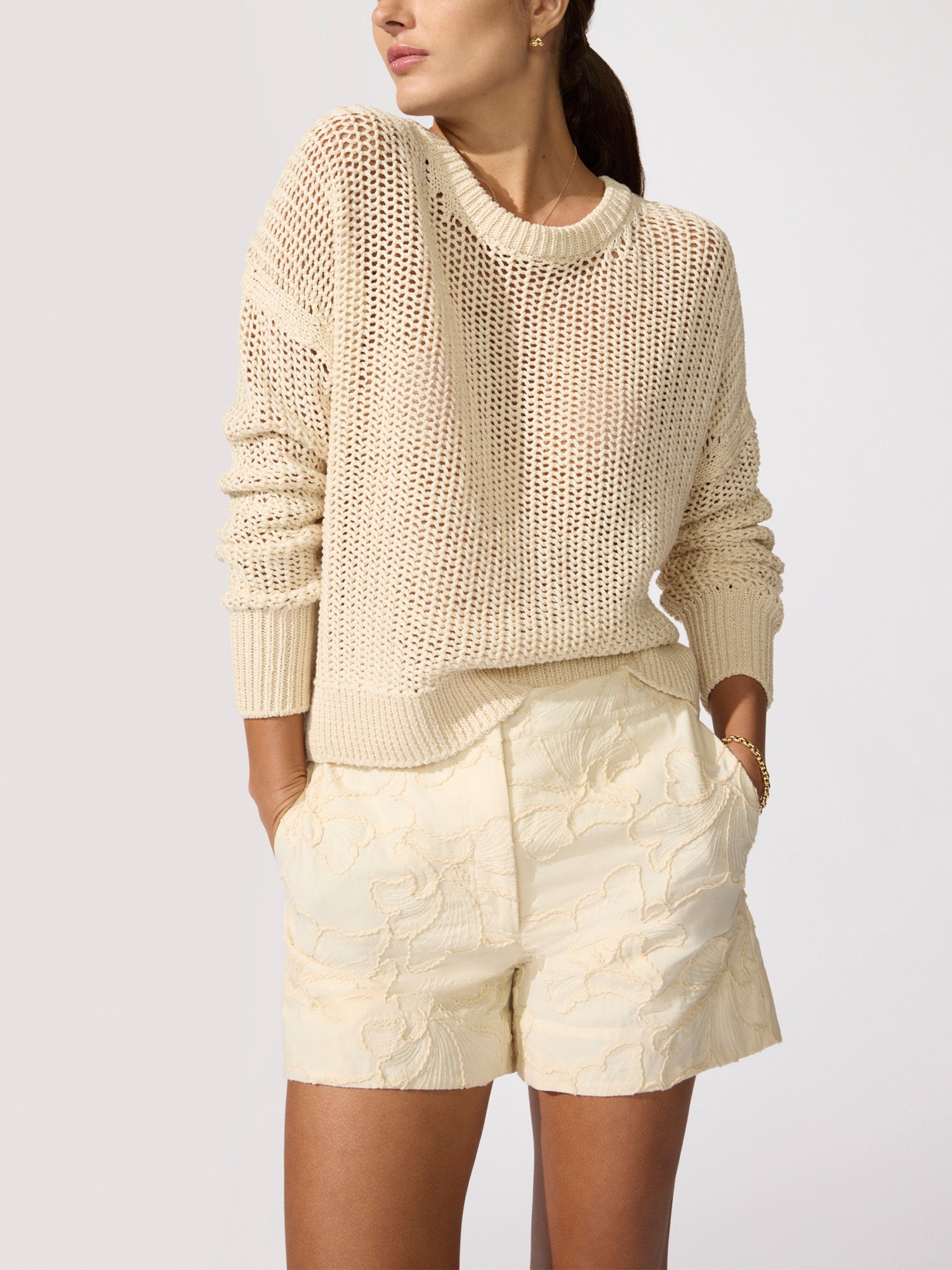 The Everyday Pointelle Bright Crew