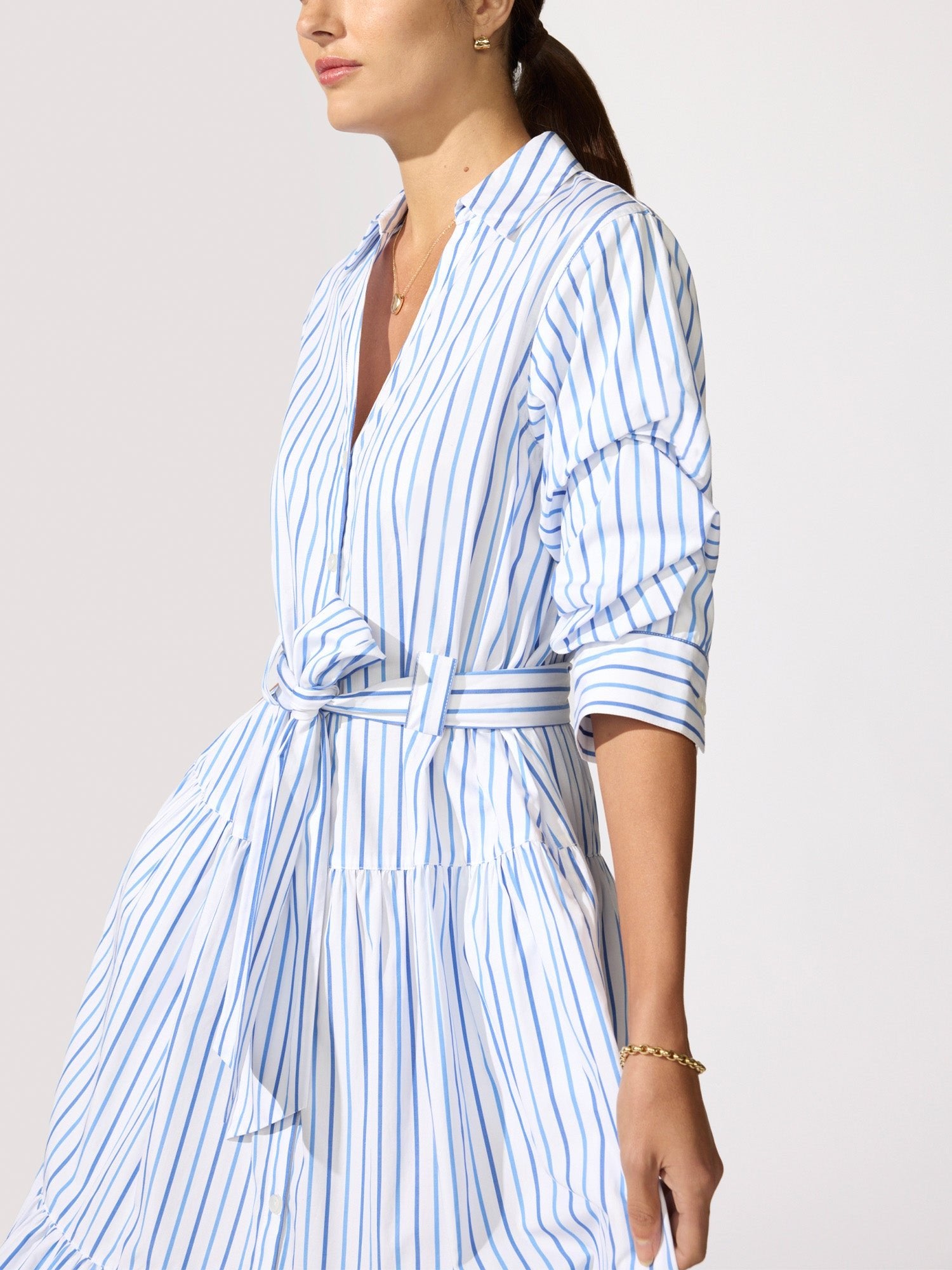 ana shirt dress Women's Ana Dress in Hampton Stripe | Brochu Walker M
