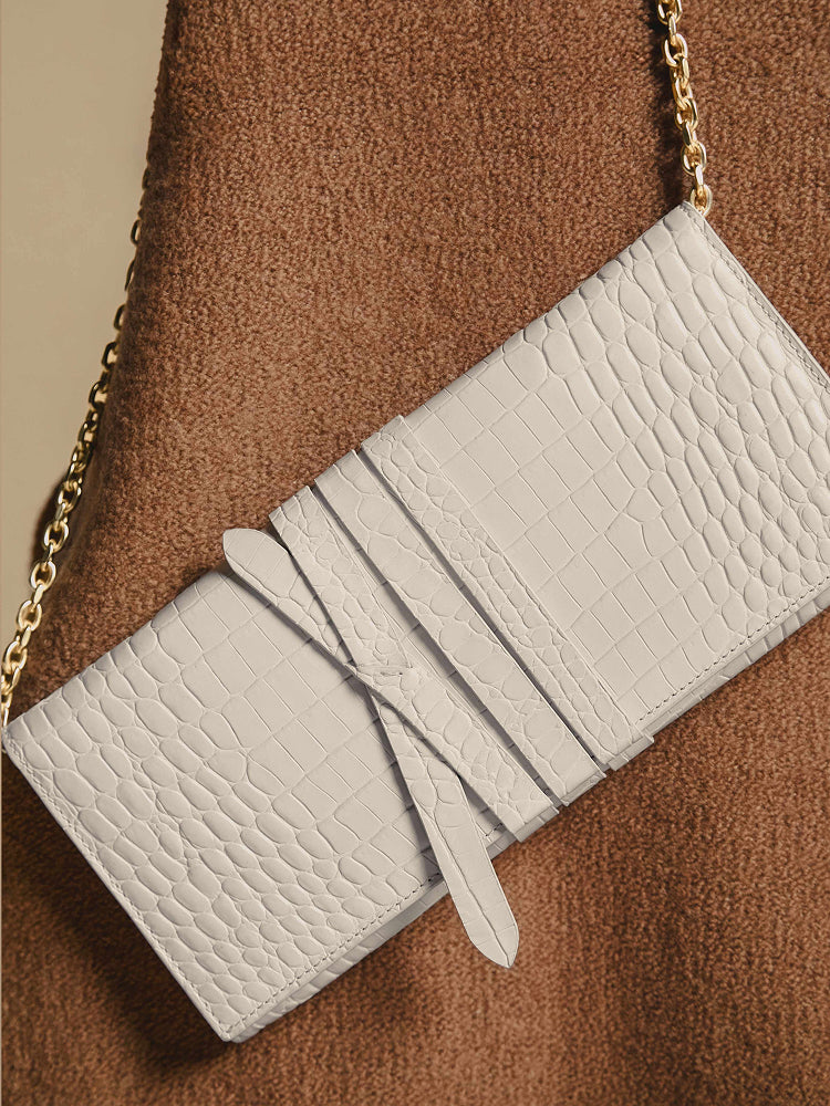 The Bridle Croco Leather Shoulder Pochette