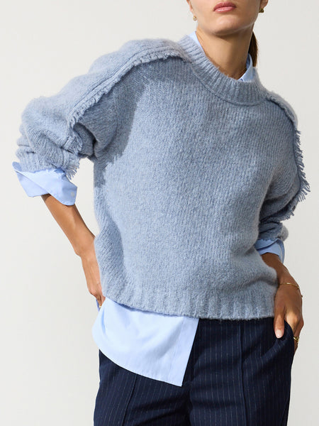 Brochu Walker The Aimee Fringe Crew M | Lucia Blue Mélange