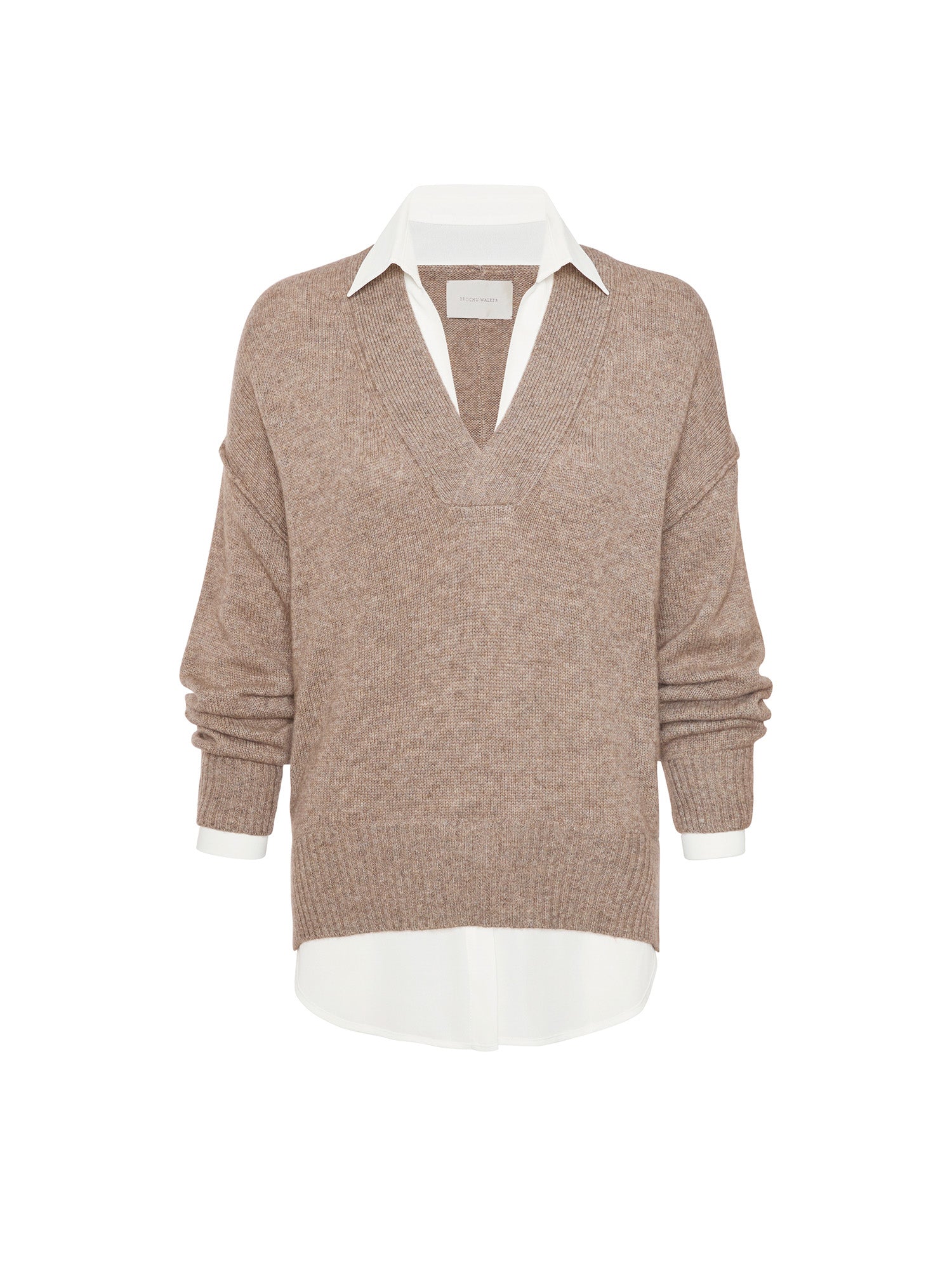 Women's Holm Layered Vee in Otter Melange | Brochu Walker