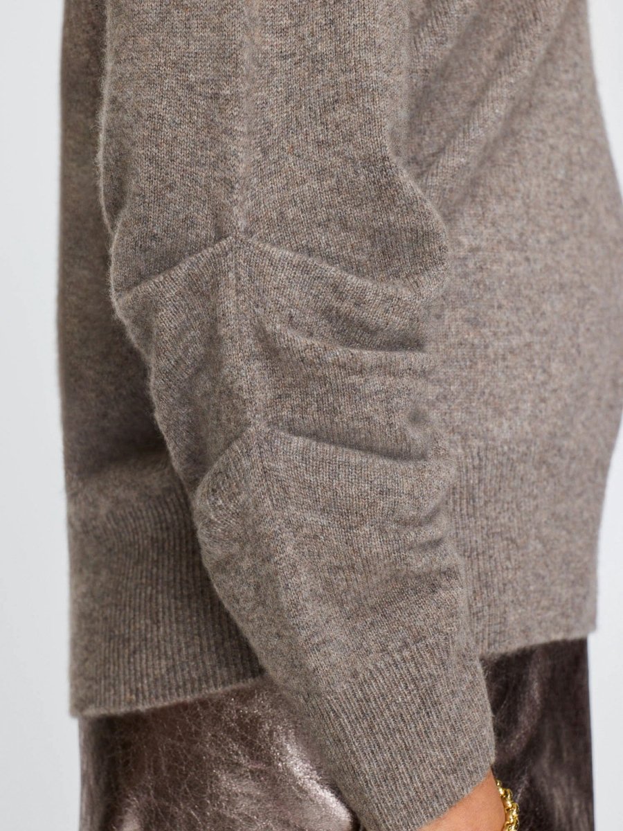 Brown Ennes Ruched Sweater Otter | Brochu Walker M | Otter Mlange Brown Ennes Ruched Sweater Otter | Brochu Walker M | Otter Mlange