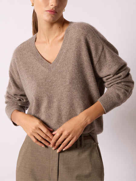 Women's Ennes Sweater in Otter Melange | Brochu Walker
