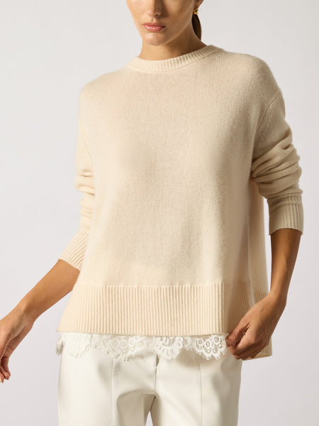 Almond Lace Layered Sweater | Brochu Walker Almond Lace Layered Sweater | Brochu Walker