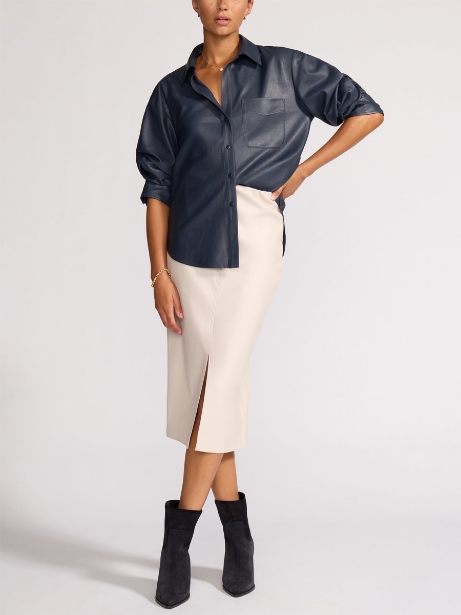 The Pia Vegan Leather Shirt