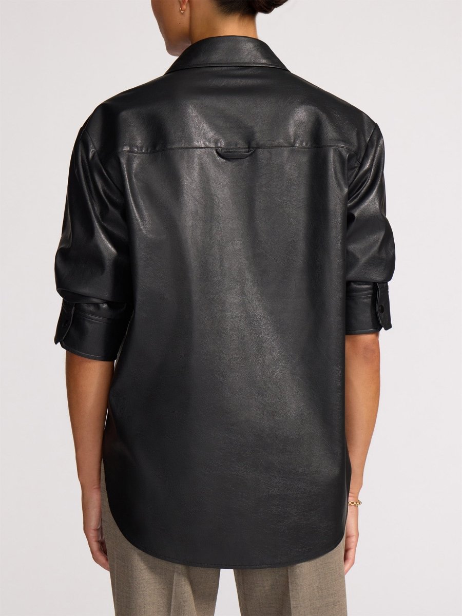 Onyx Pia Vegan Leather Shirt Black | Brochu Walker L | Black Onyx Onyx Pia Vegan Leather Shirt Black | Brochu Walker L | Black Onyx