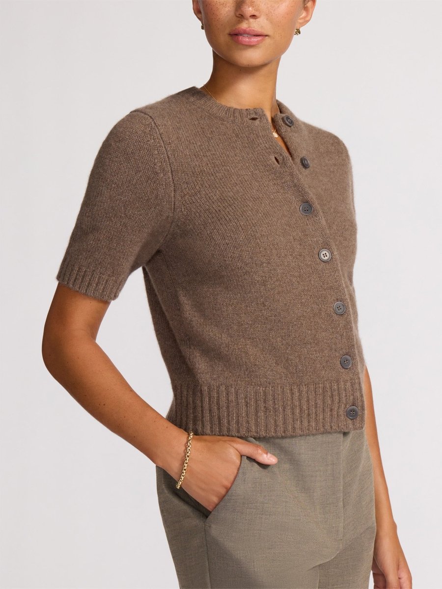 Women's Rhea Cardigan in Walnut Melange | Brochu Walker