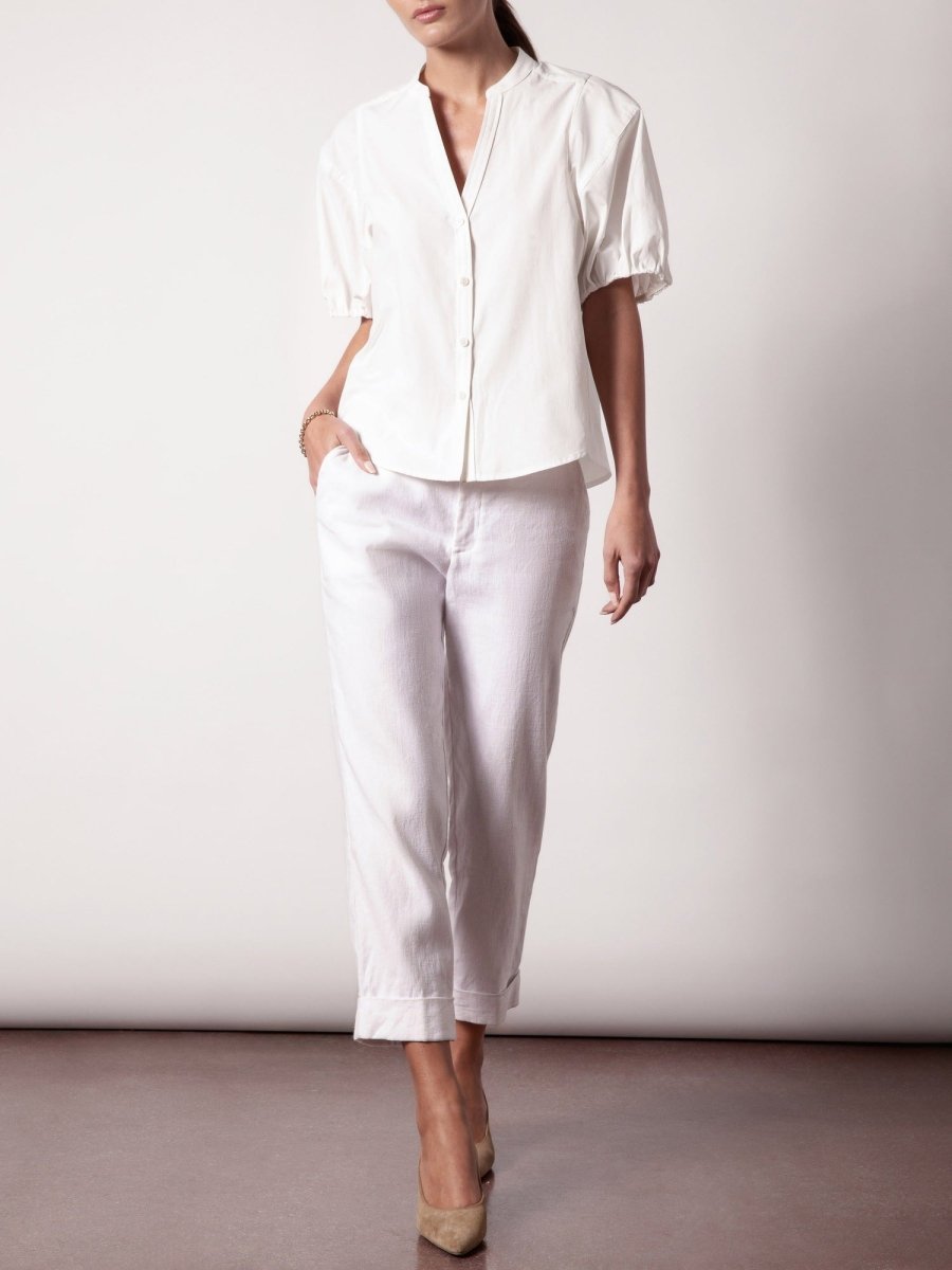 ivory dress shirt women Women's Ivory Button Up Tops