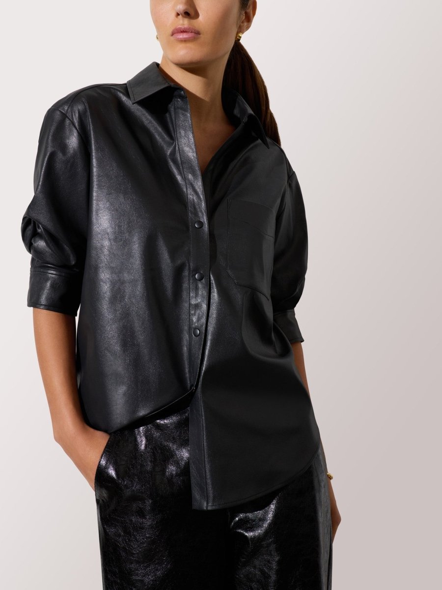 Pia Vegan Leather Shirt