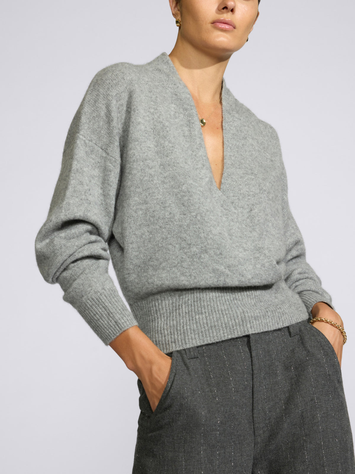 The Astrid Wrap Cashmere Pullover, image 4 of 9