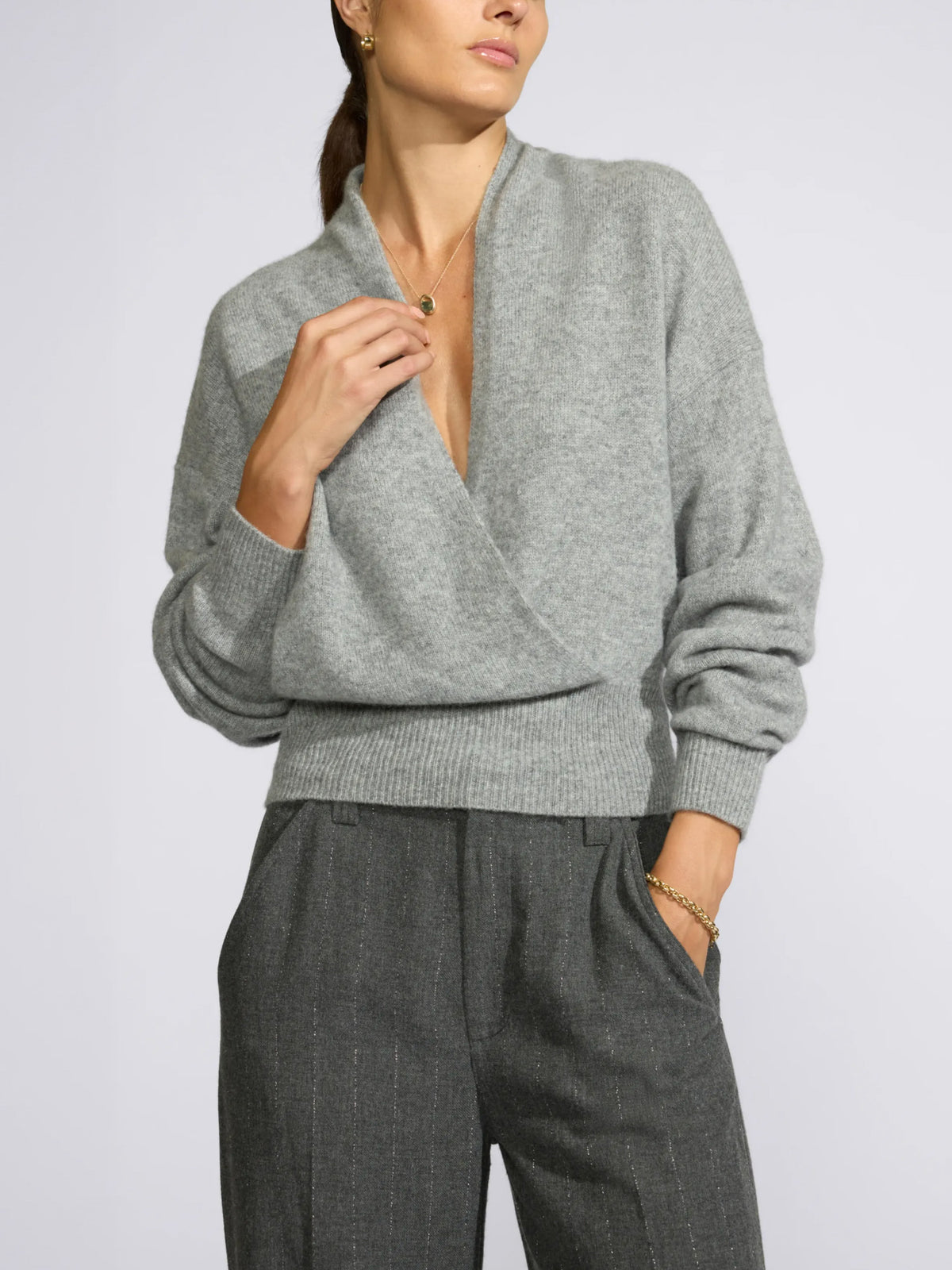 The Astrid Wrap Cashmere Pullover, image 6 of 9