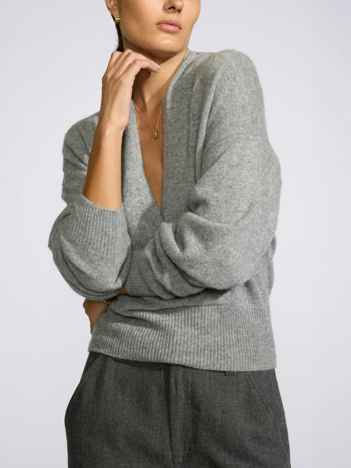 The Astrid Wrap Cashmere Pullover, image 5 of 9