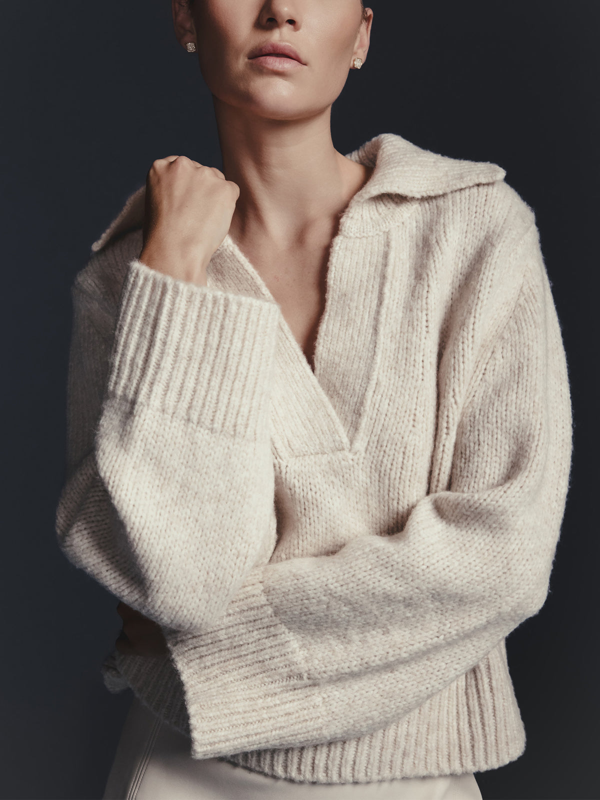 The Carson Pullover in Haze Mélange
