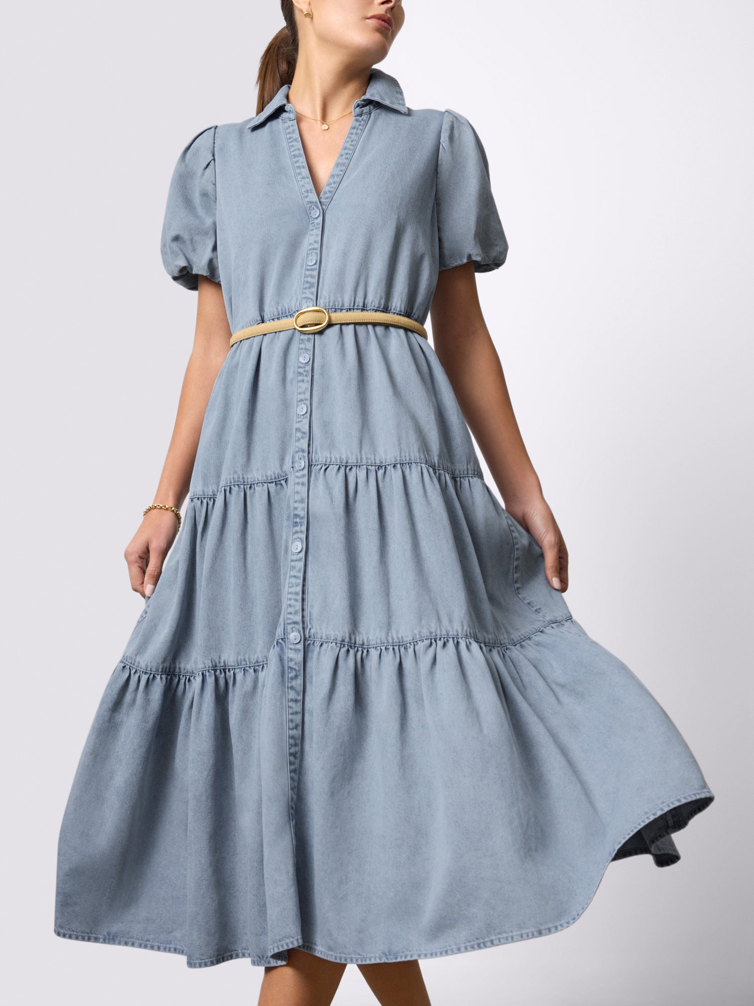 The Havana Denim Dress in California Wash | XS | Brochu Walker