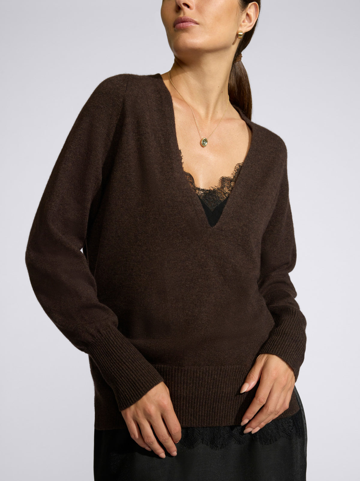 The Lace Vee Looker Pullover, image 3 of 8