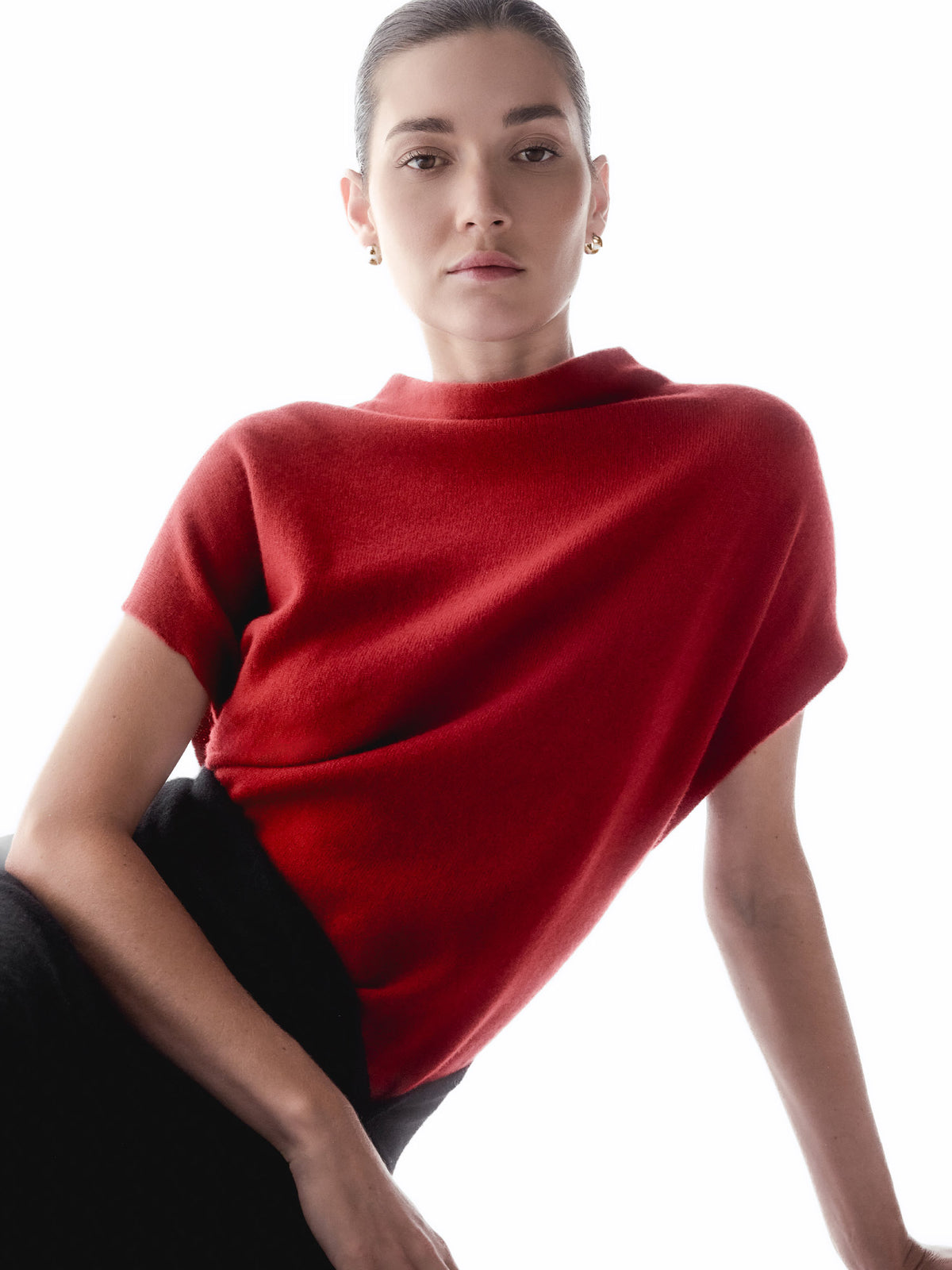 The Morten Funnel Neck Cashmere Top
