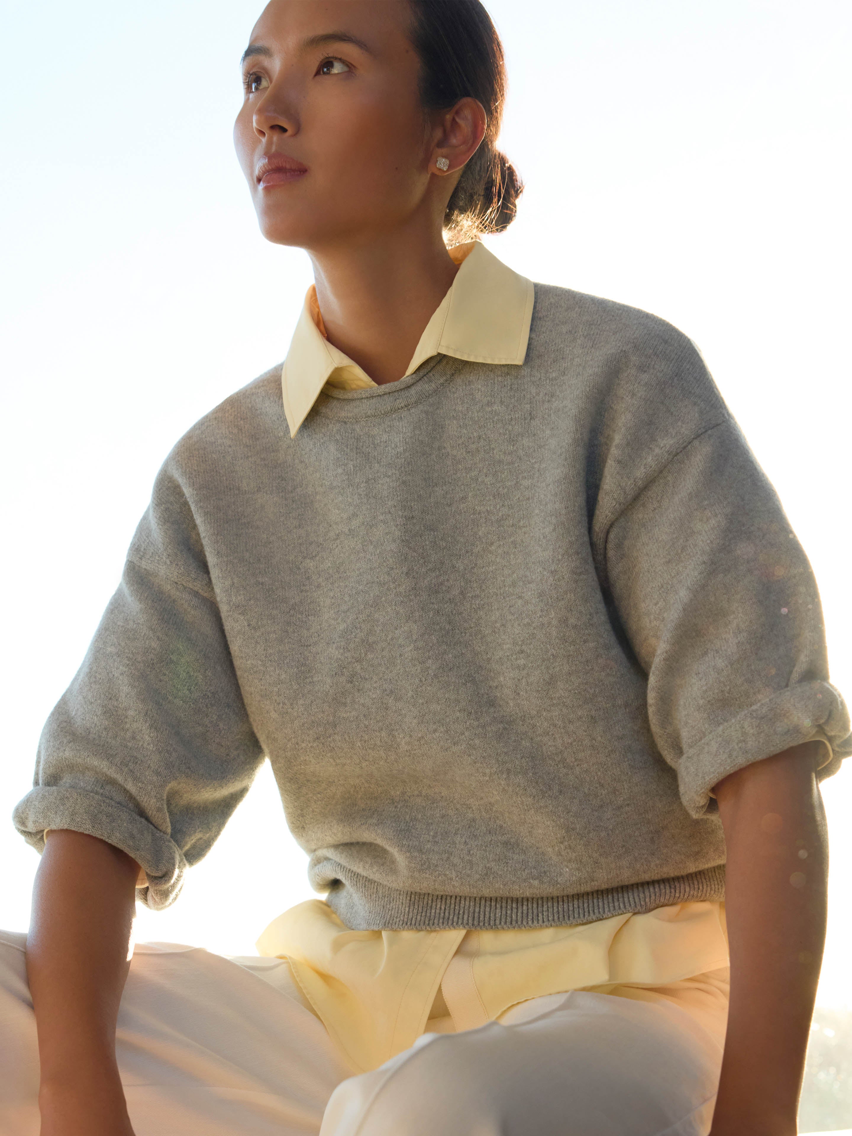 Brown Olive Sweatshirt Sterling Grey | Brochu Walker