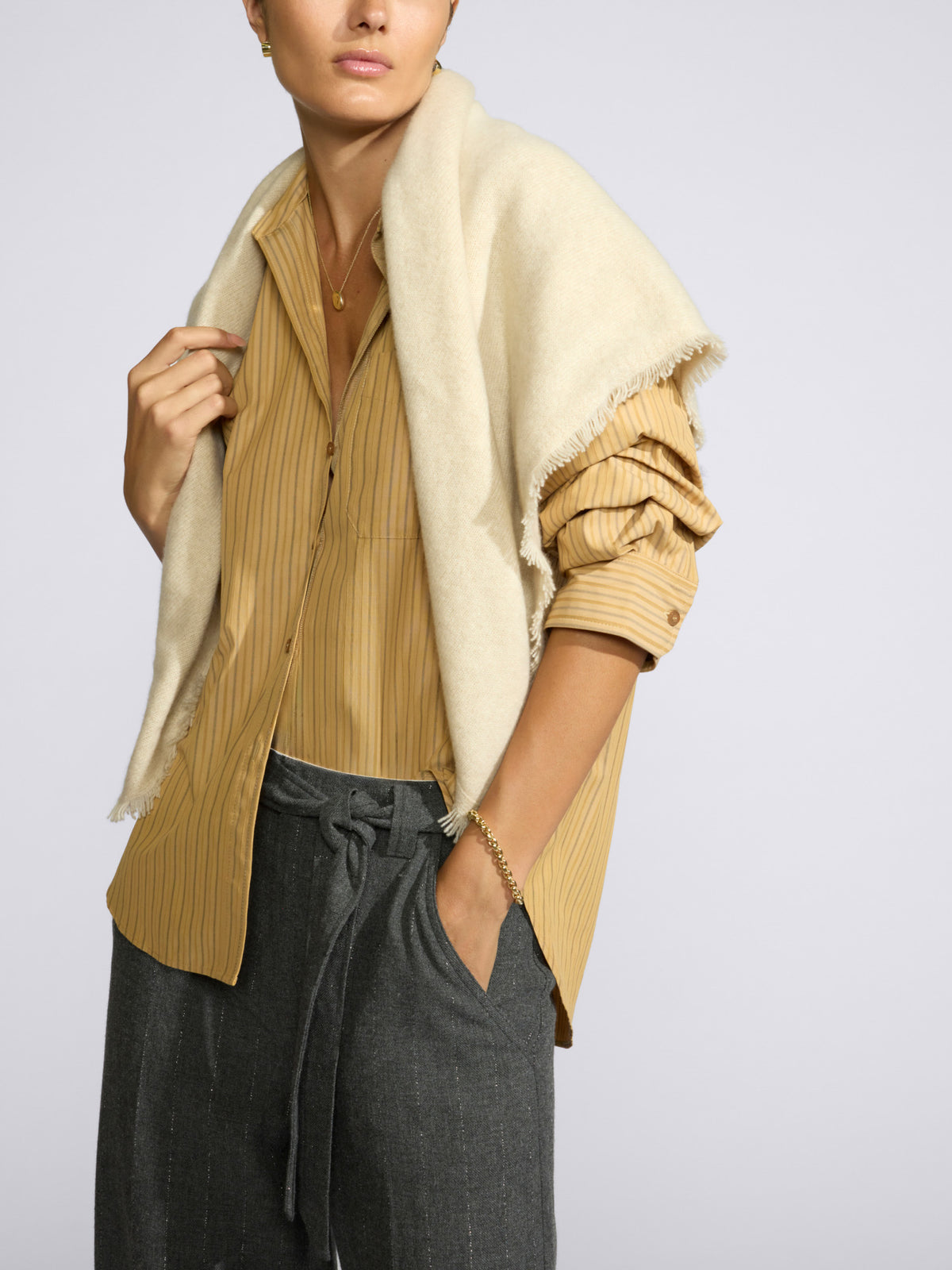 The Cashmere Fringe Shoulder Square, image 4 of 4