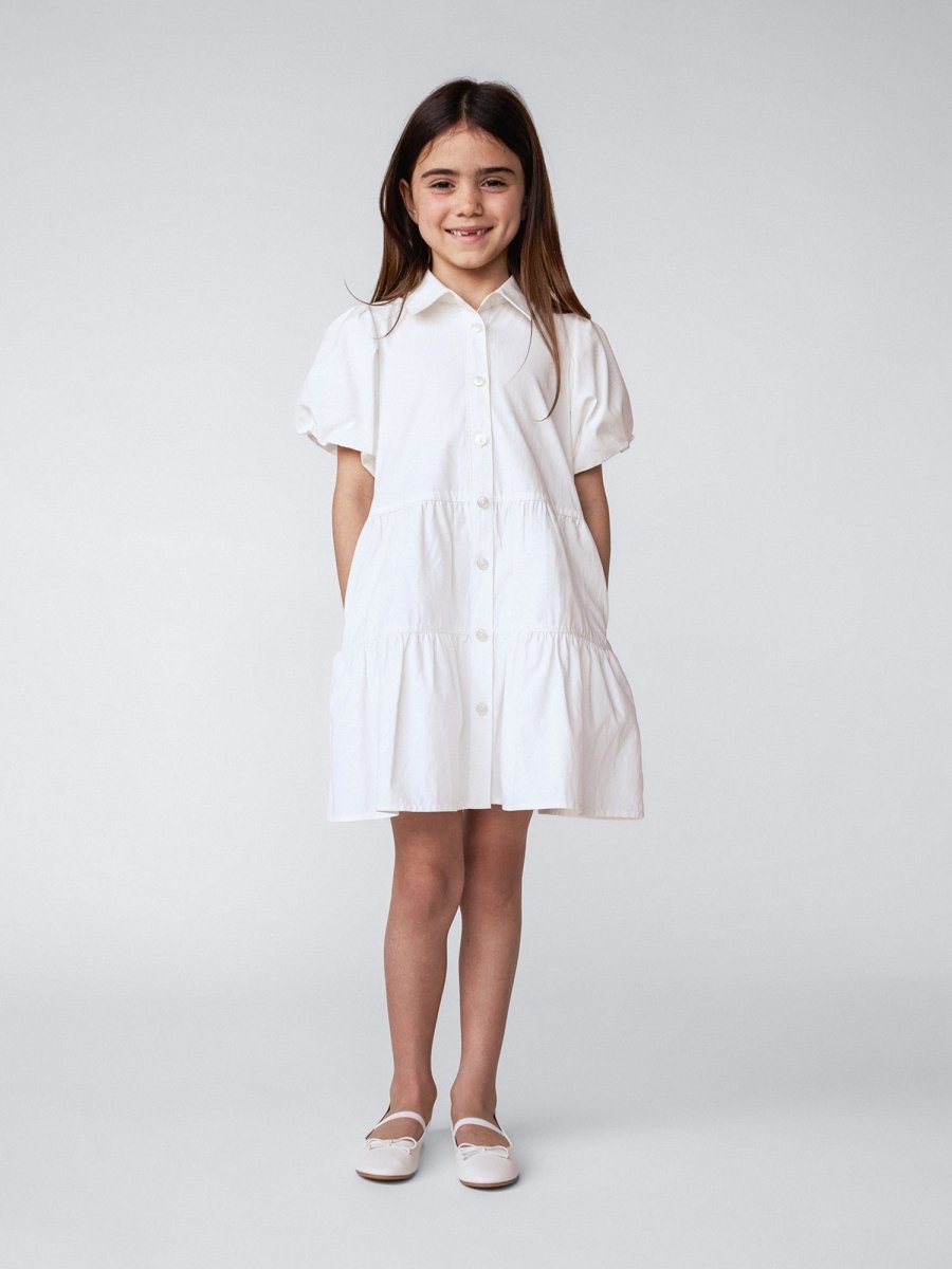 white classy mini dresses Girls Havana Dress in Ivory | Brochu Walker 4 Color:Rustic Indigo off the shoulder mini dress 16% Spandex Wash/Care Instructions Francey Flare Dress -
