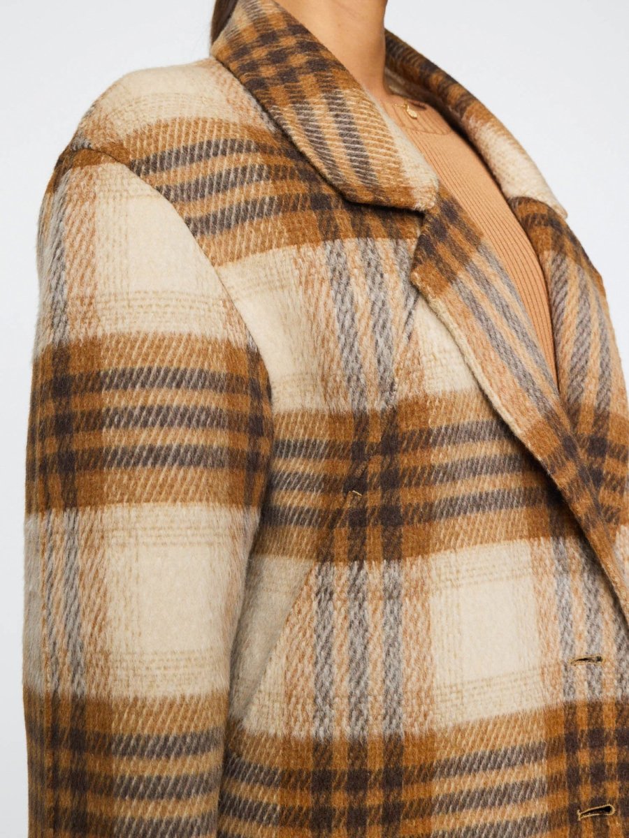 Women's Adeline Jacket in Camel Plaid | Brochu Walker