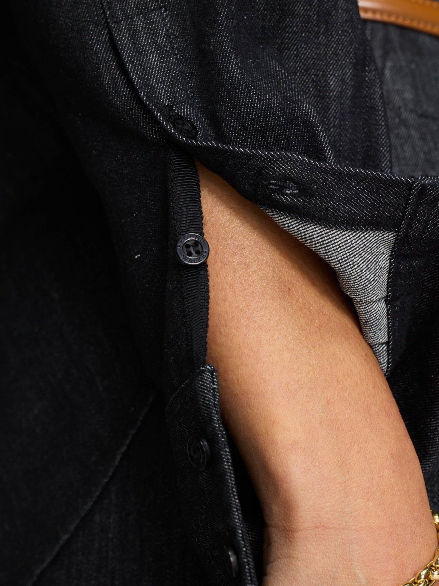 Women's Everyday Denim Shirt in Washed Black | Brochu Walker